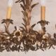 Late 19th century gilt bronze fleur-de-lis chandelier