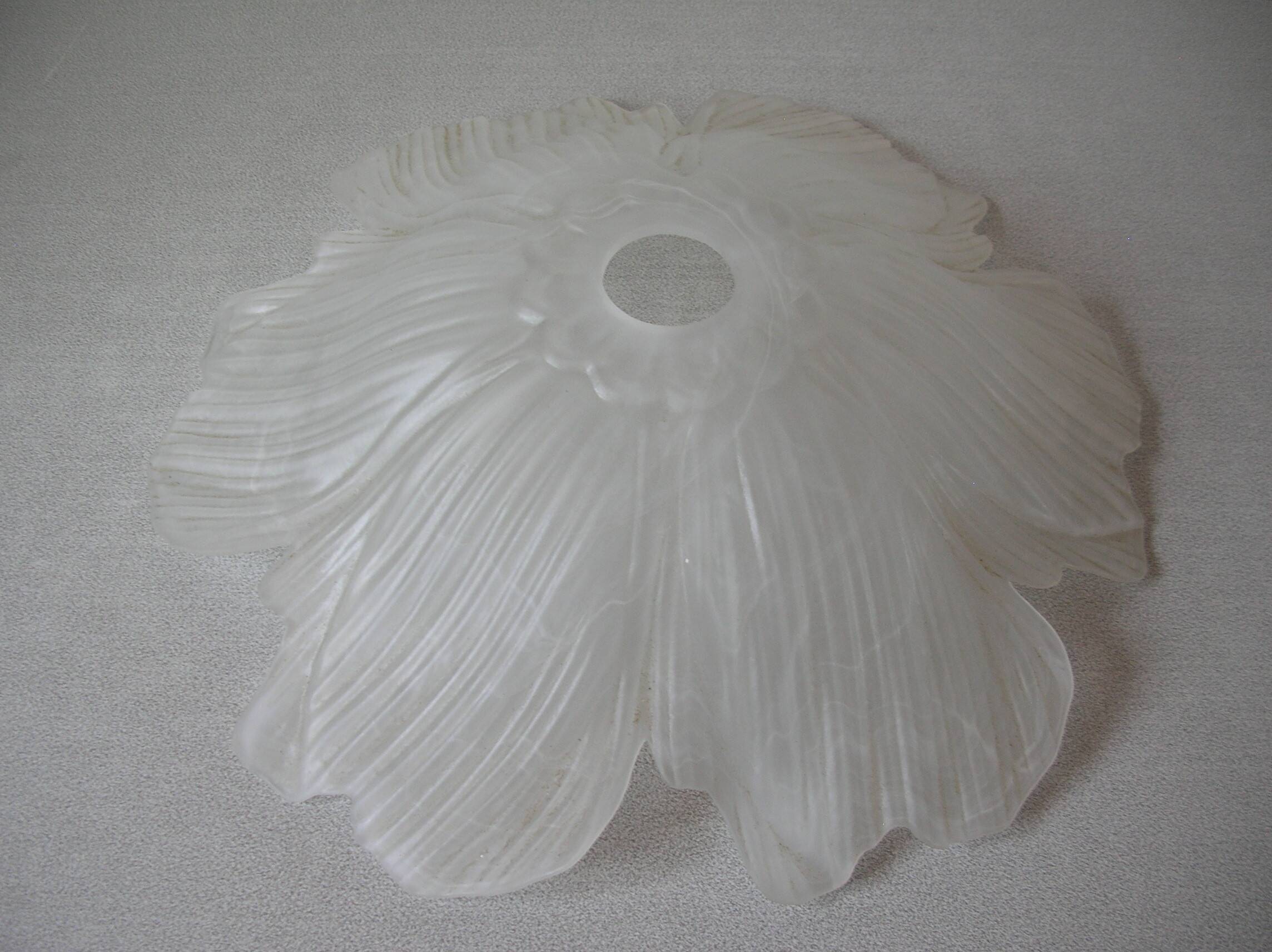 Large lampshade suspension large glass flower 37 cm chandelier lighting