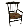 Blackened wooden children's armchair