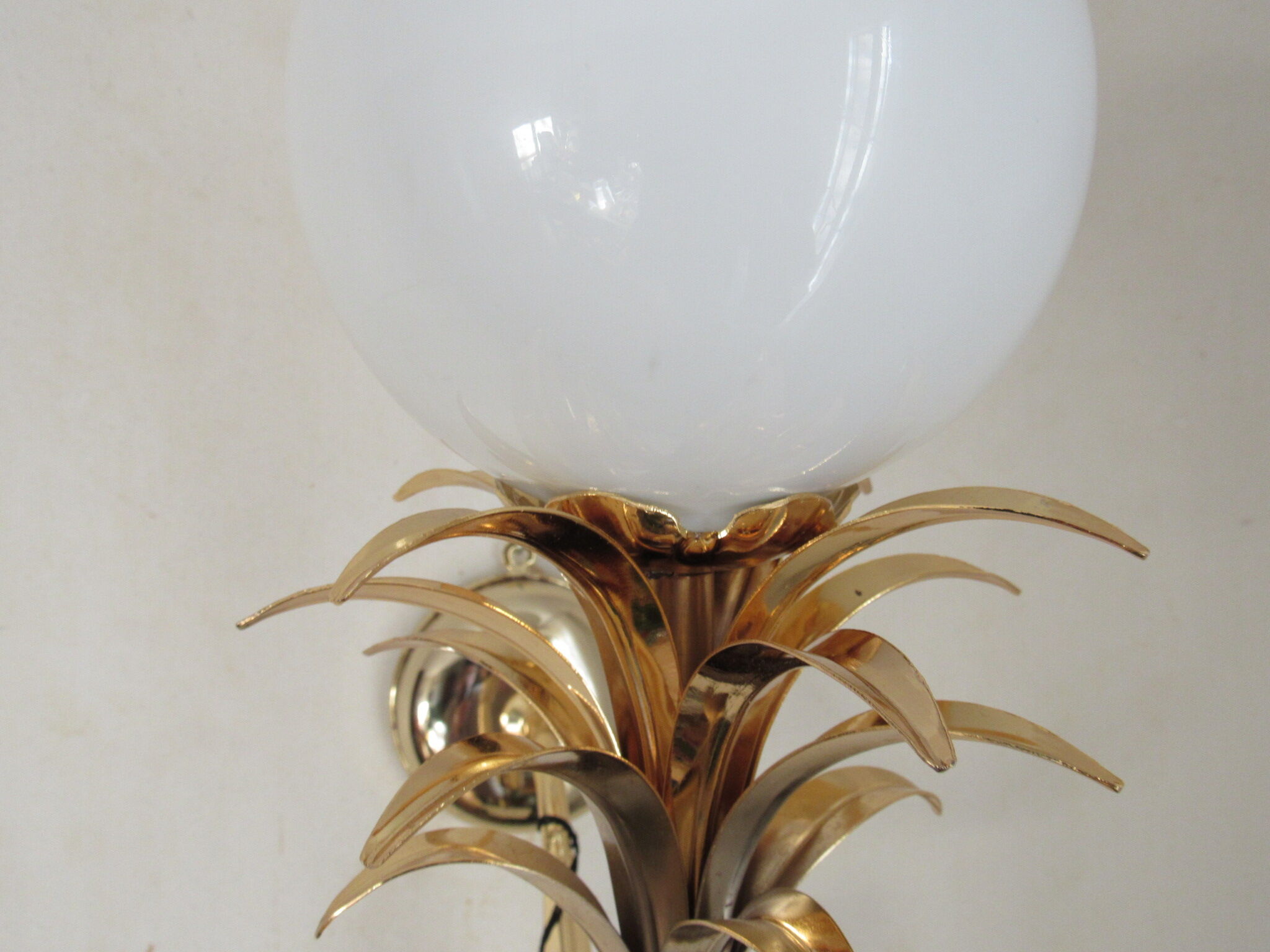 Luminaire wall lamp golden palm tree Sergio Terzani numbered