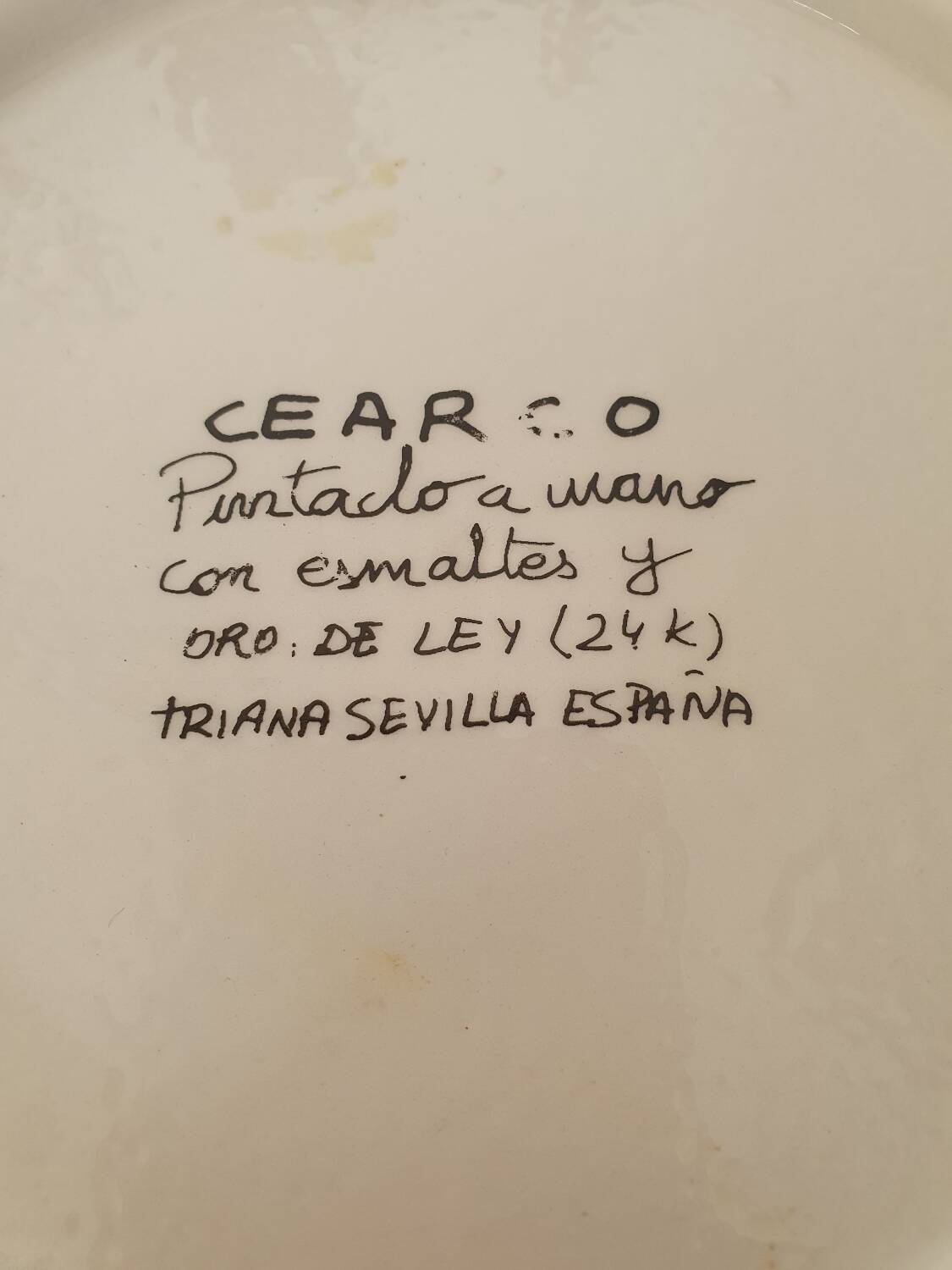 Cearco porcelain plate