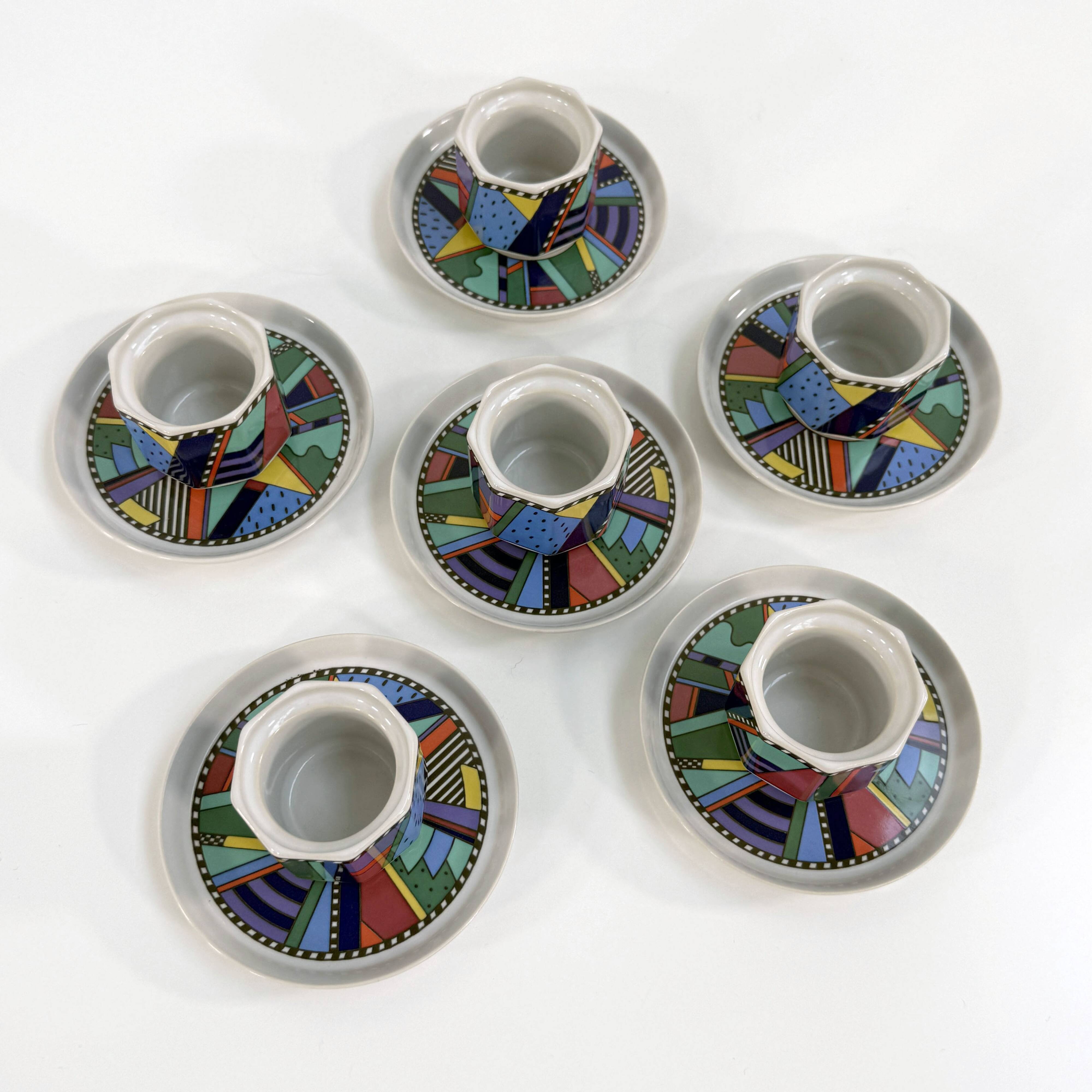 Set of 6 Metropol espresso cups by Barbara Brenner for Rosenthal, 90