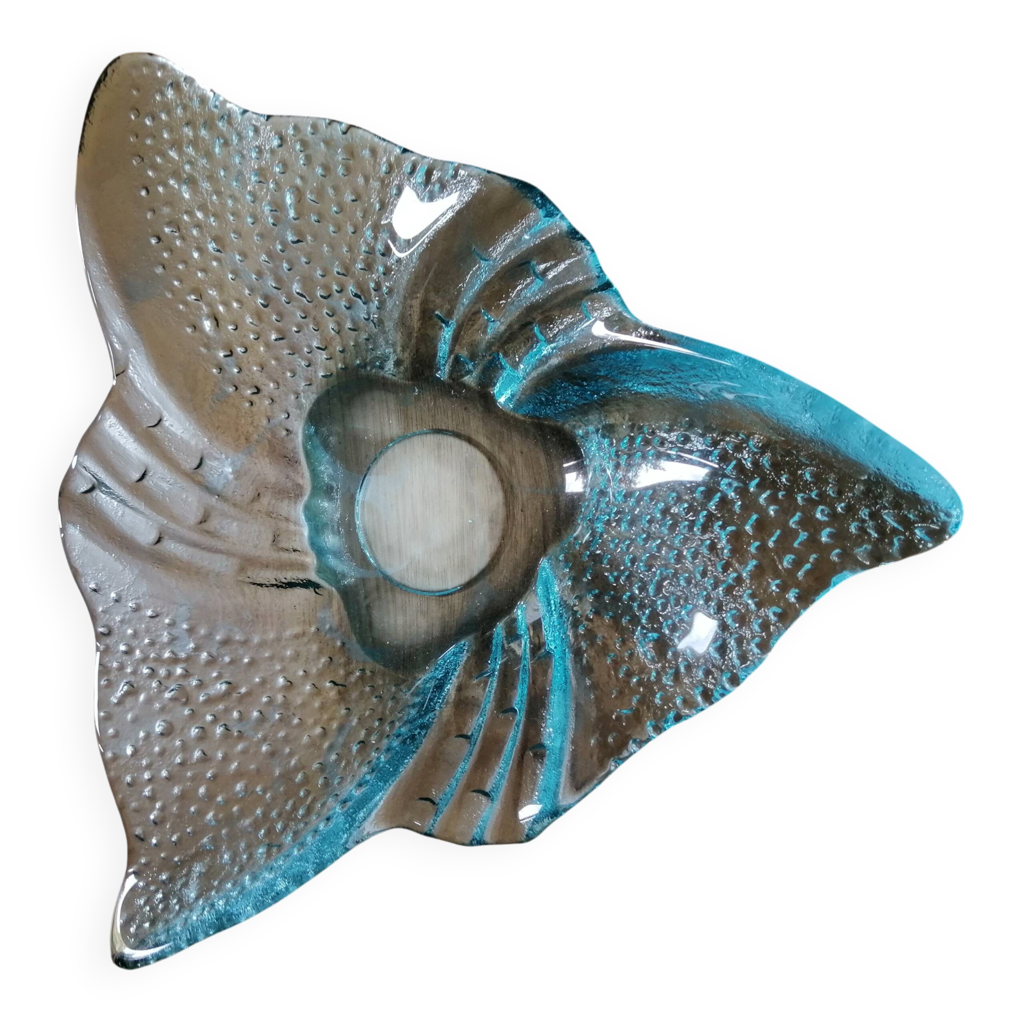 Transparent blue catch-all tray