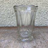 Vase ancien verre moulé made in France années 70