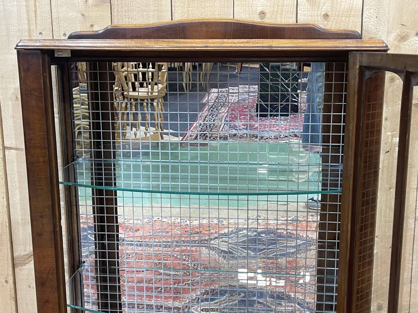 English display cabinet from the 1950s in walnut