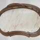 Louis XVI style walnut and marble cabinet