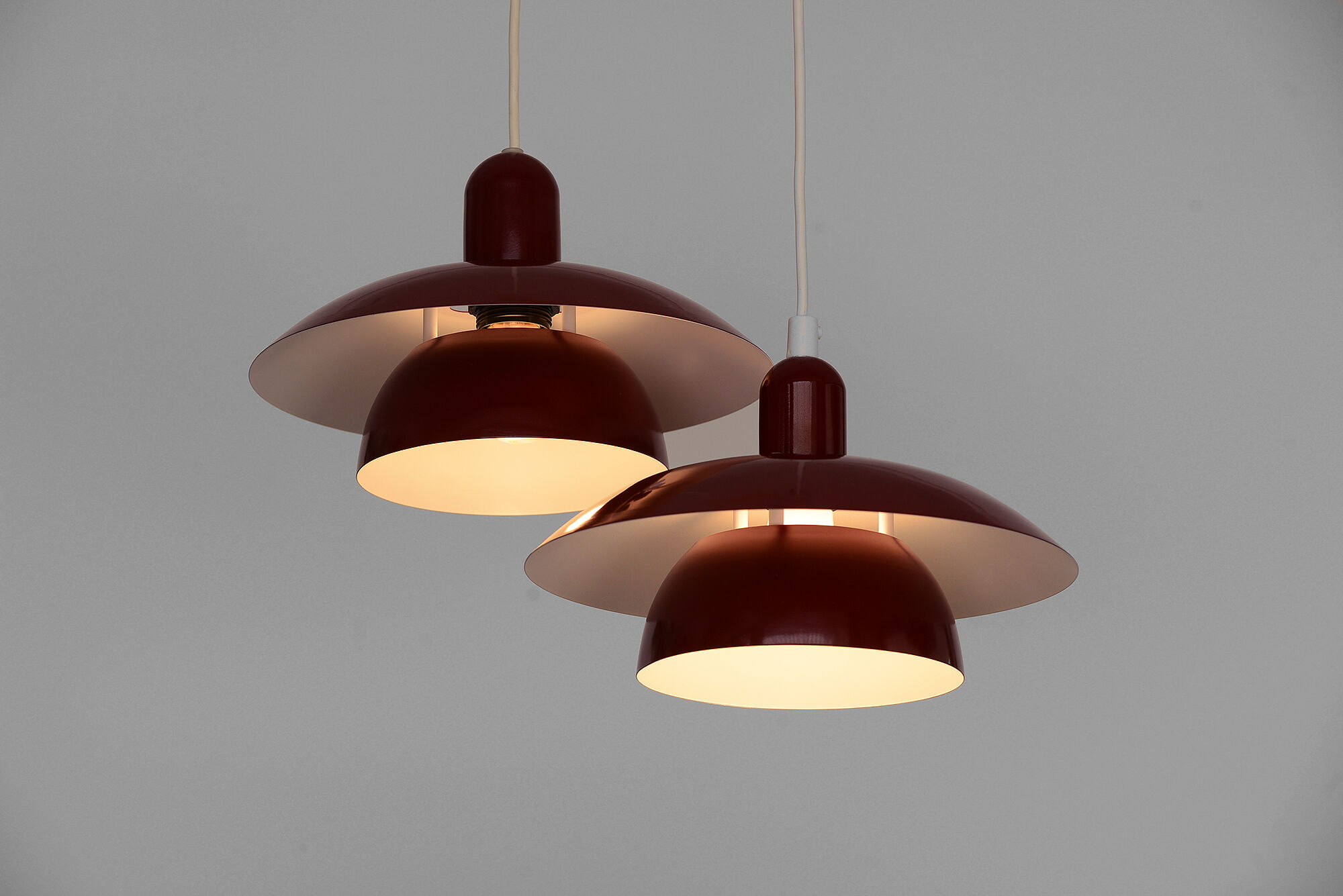 Pair of hanging lamps from Hamalux