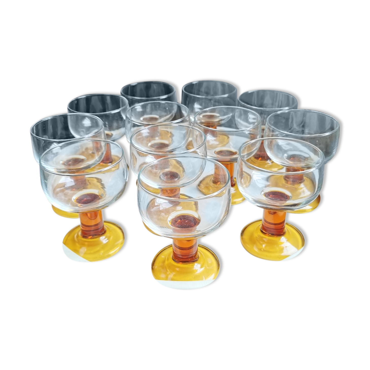 Lot of 12 vintage glasses