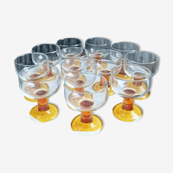 Lot 12 verres vintage