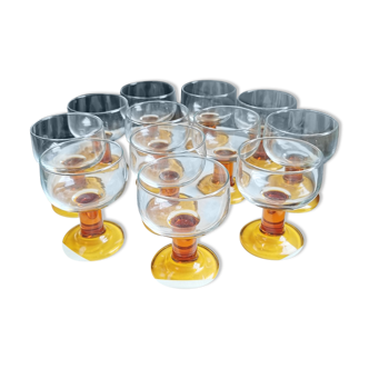 Lot of 12 vintage glasses
