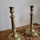 Pair of Louis Philippe brass candle holders