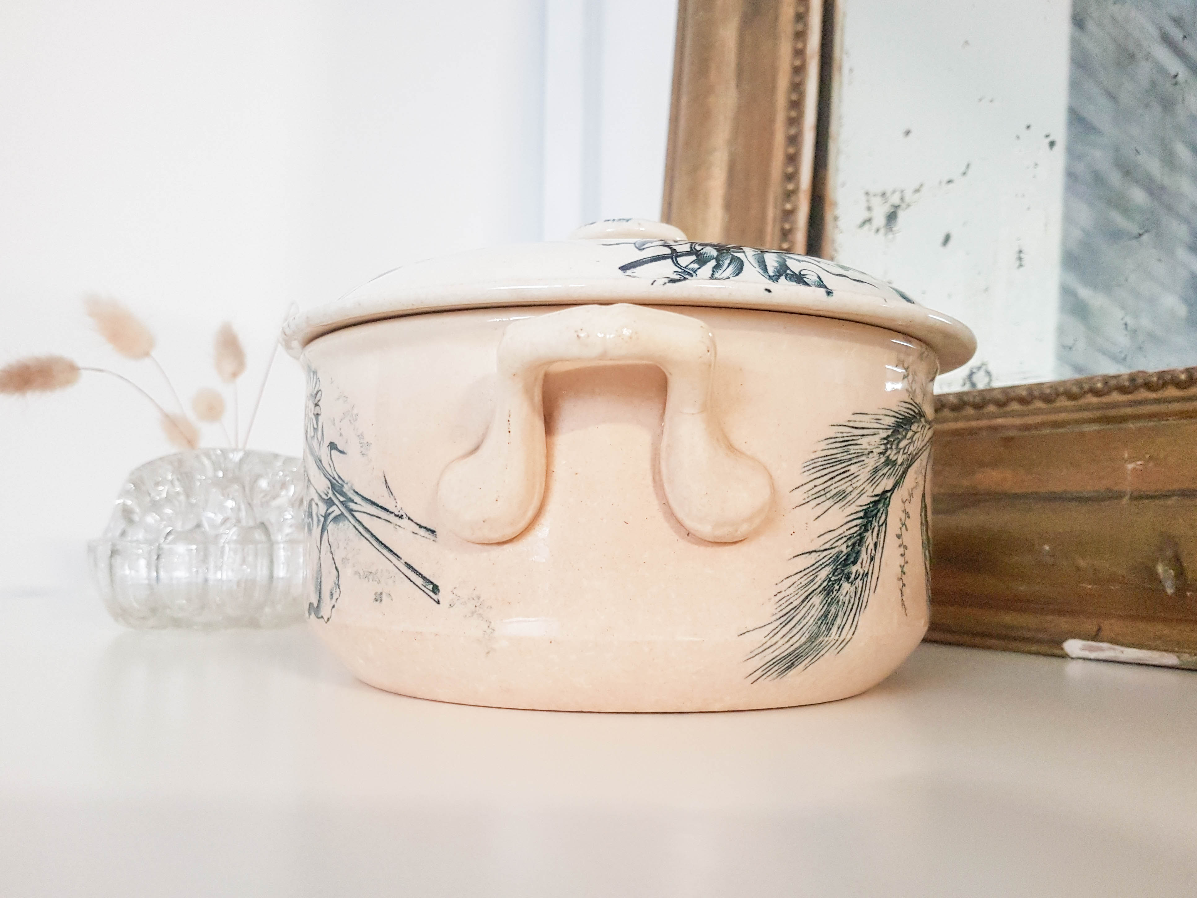 Ancient terrine in earthenware