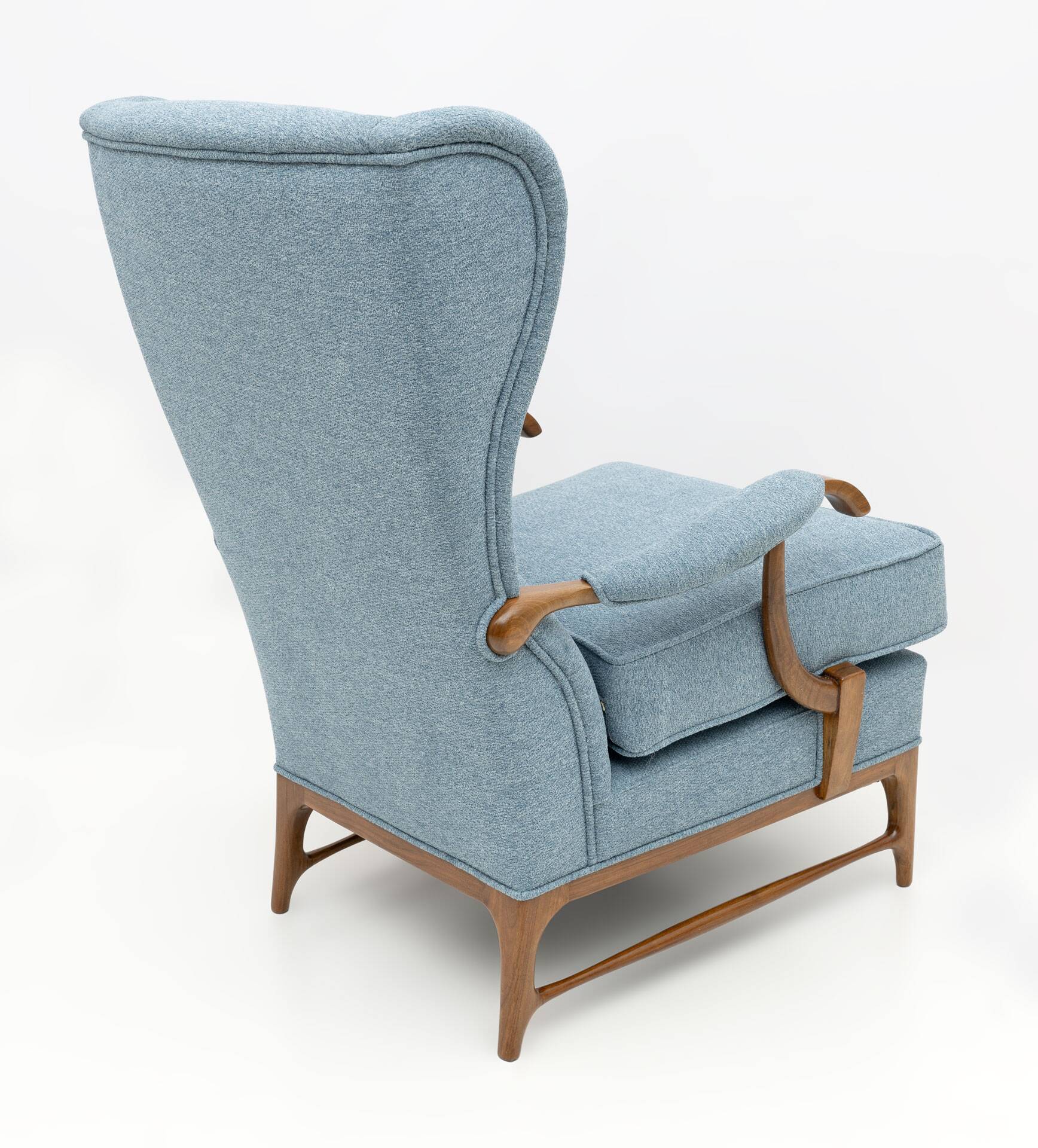 Pair of Paolo Buffa Mid-Century Modern Italian Bouclè Armchairs by Framar