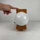 MCM wood and glass wall sconce