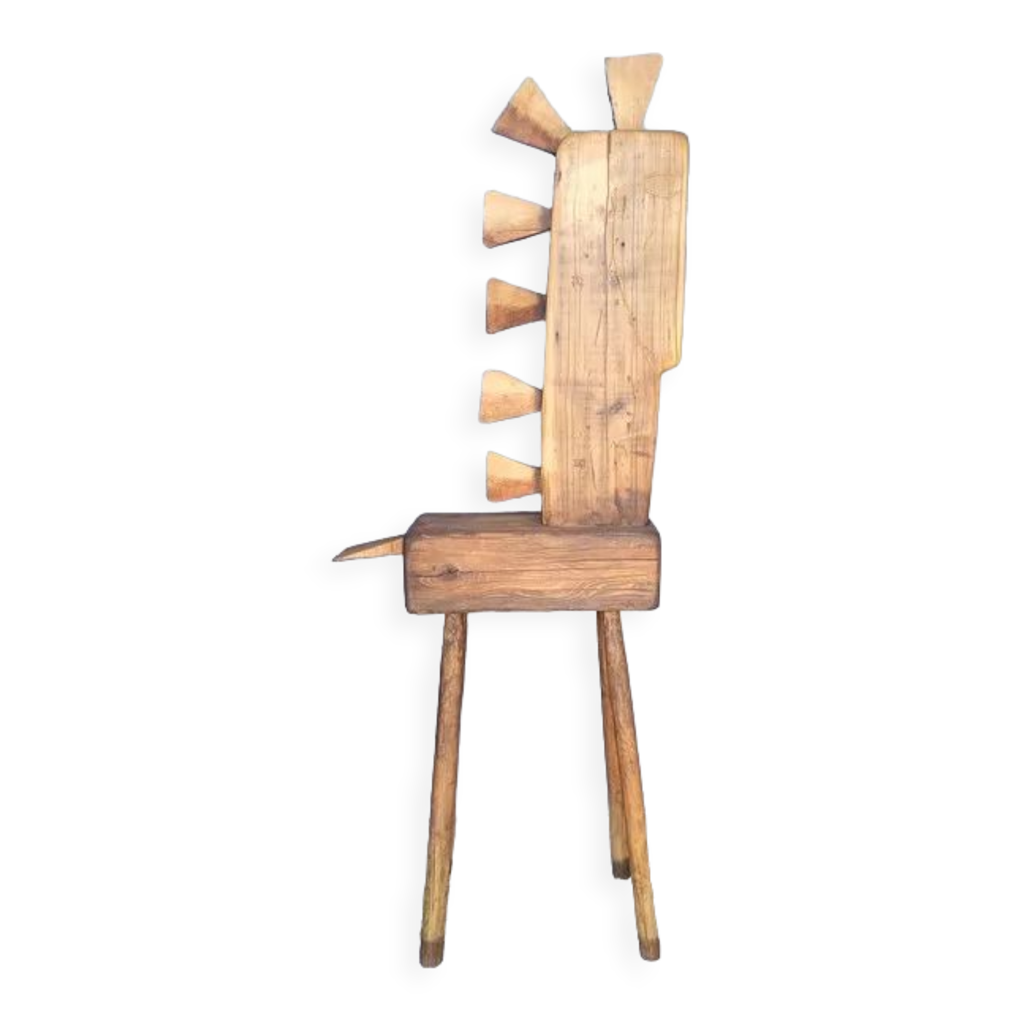 Sculpture brutaliste / totem 195m cheval stylisé