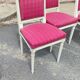 Série de 6 chaises de style Louis XVI laque blanche mate