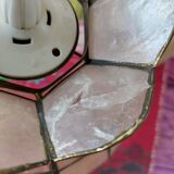 Hand-painted mother-of-pearl pendant light