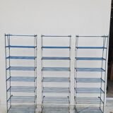 Set of 3 Rigidex iron storage locker shelves 1950s