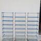 Set of 3 Rigidex iron storage locker shelves 1950s