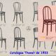 Set of 4 THONET chairs No. A 738 from 1920, caned - bistro -