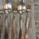 Set of 10 antique silver-plated cutlery