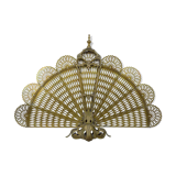 Old chimney fire barrier in fan. Gilded bronze. XIXth