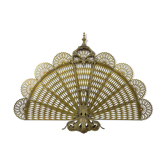 Old chimney fire barrier in fan. Gilded bronze. XIXth