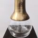 Vintage Glass Vase with Brass Part, Italy