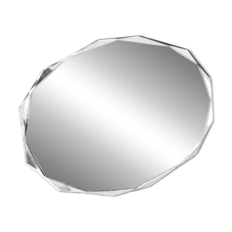 Antique dodecagon art deco beveled mirror