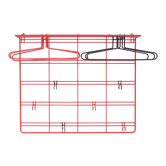 Hanging coatrack, 1950s Holland
