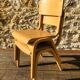 Pair of vintage children's chairs, curved wood circa 1950/1950