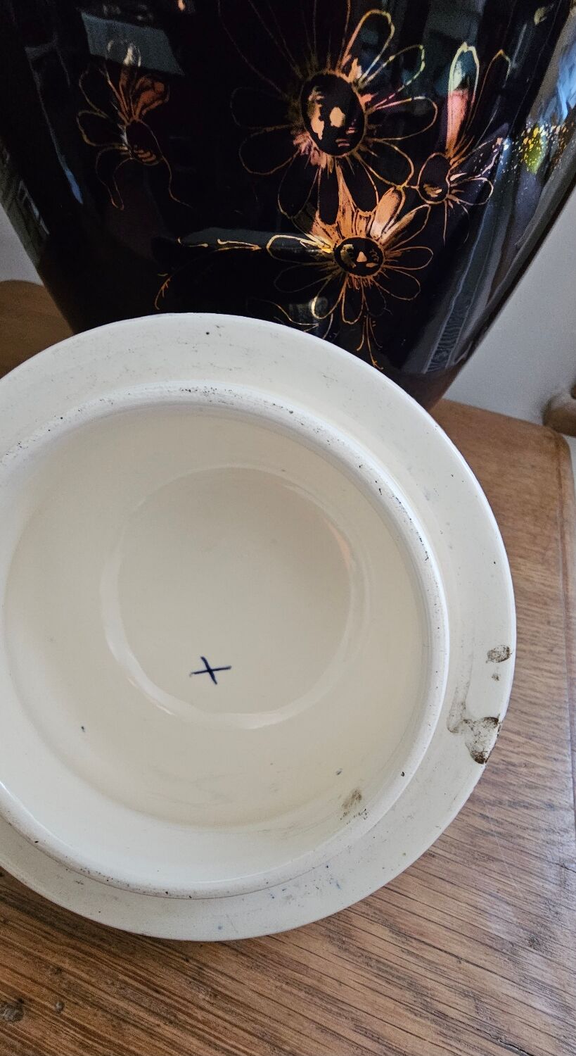 Cobalt blue and gold vase