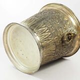 Champagne bucket in brass regrowth silver with lion handles, 1900s