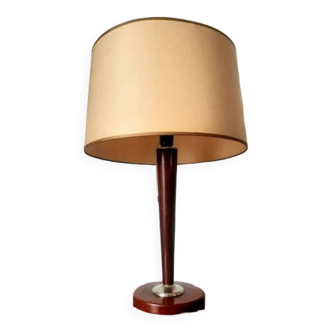 Mazda style art deco wooden liner lamp