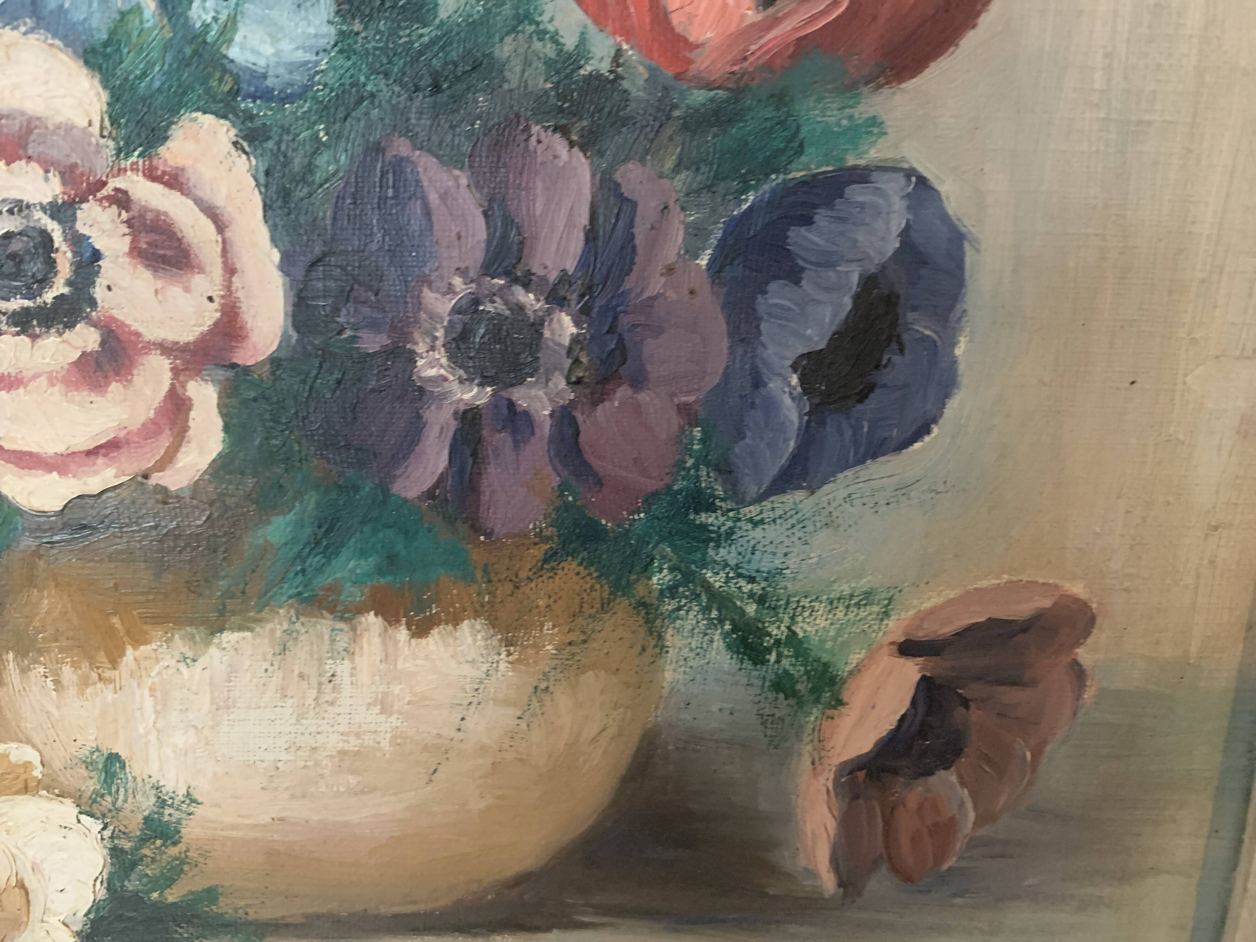Huile sur toile Georgette Pattein
