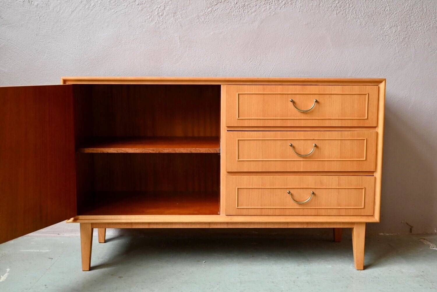 Small Scandinavian buffet from the 50s-60s in light oak.