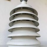 White lacquered metal table lamp from the 60s