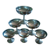 6 coupes à glace en inox