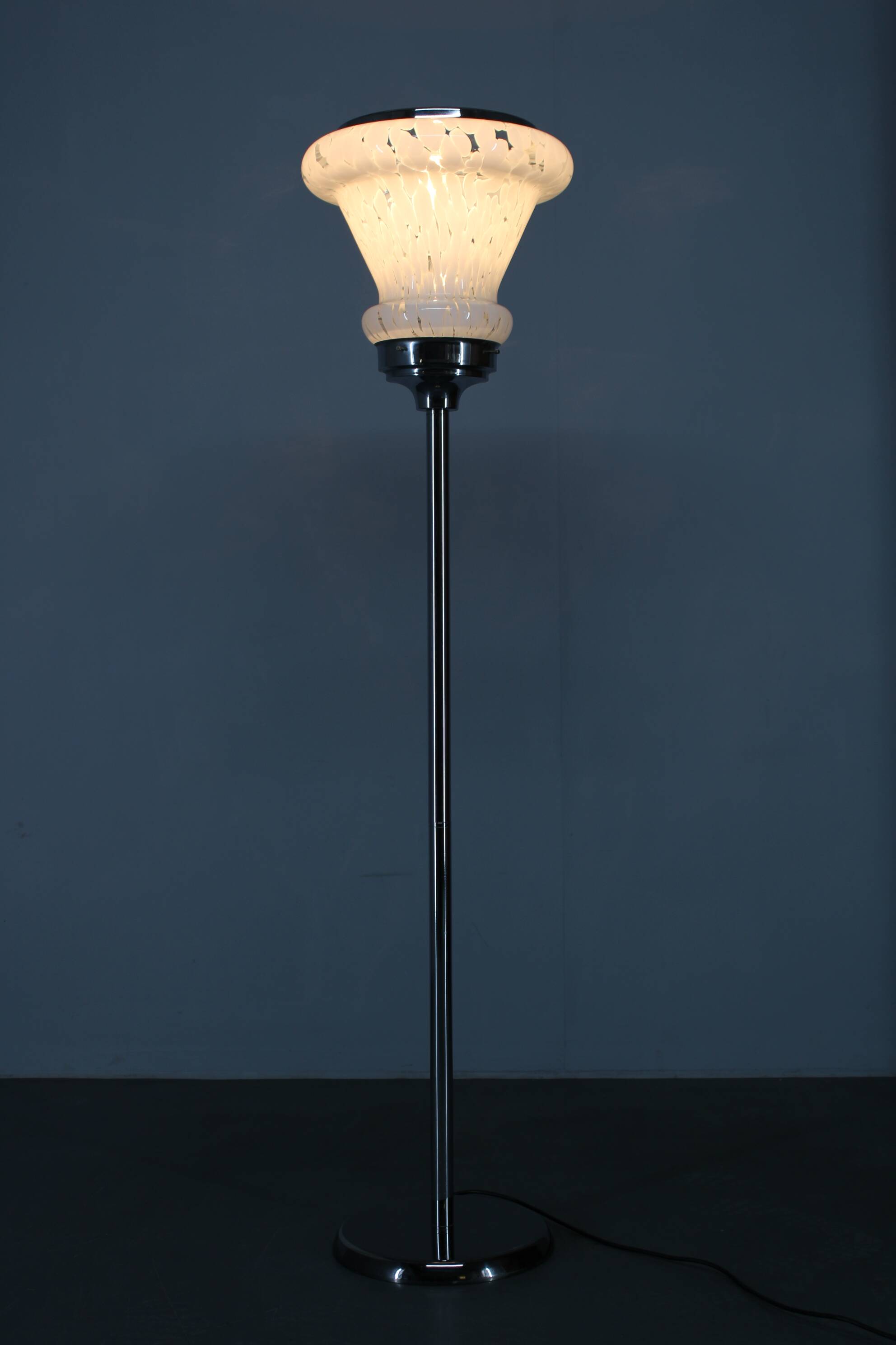 1970s Glass Floor Lamp , Italy