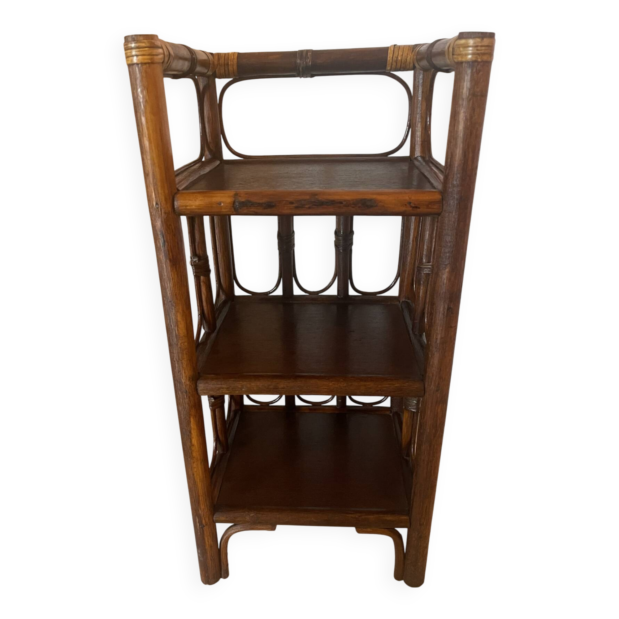 Vintage rattan shelf
