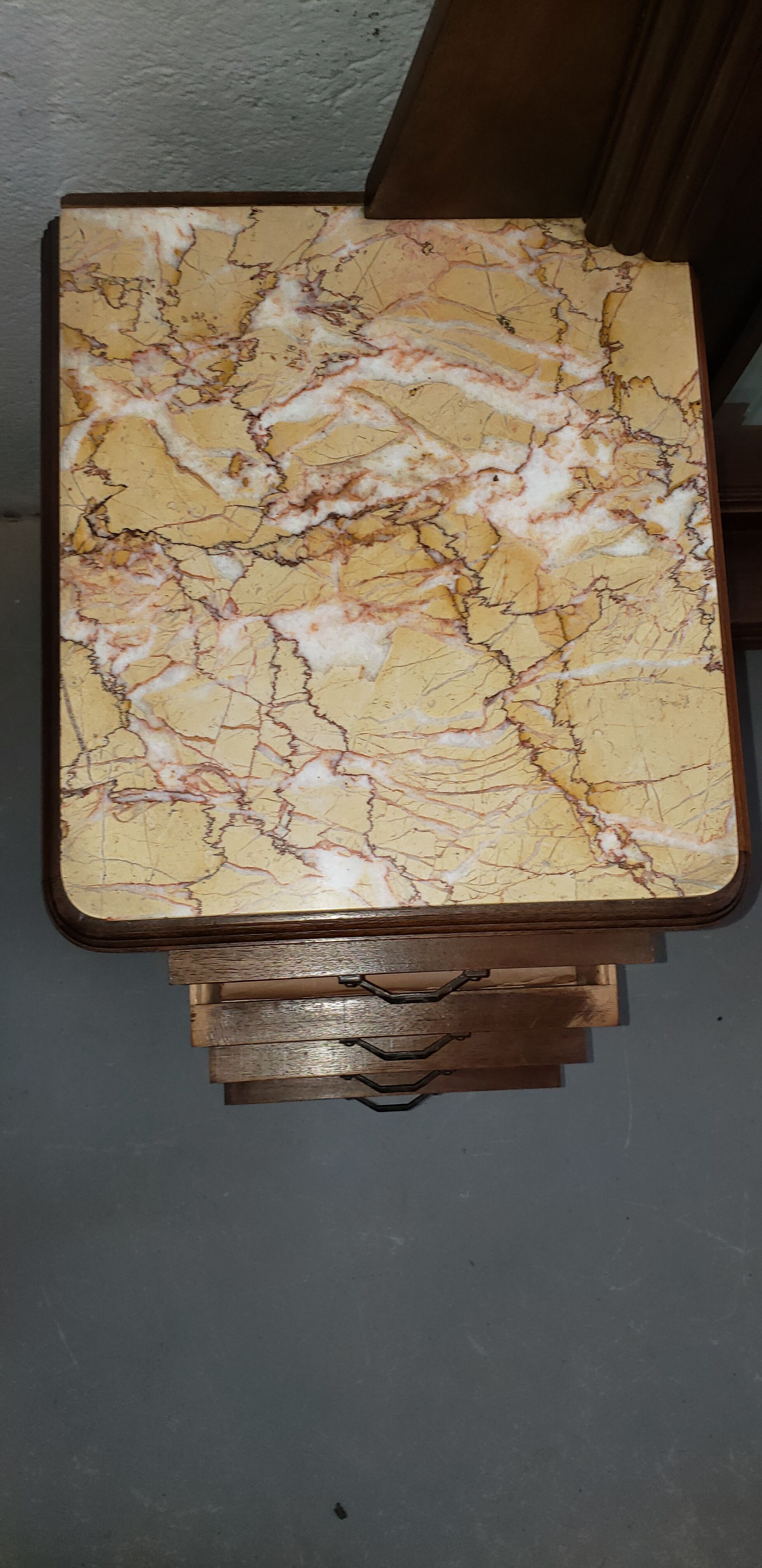 Psychedelic hairdresser art deco solid wood