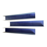 Series 3 contemporary wall-mounted bookcase shelves in aluminum and wood