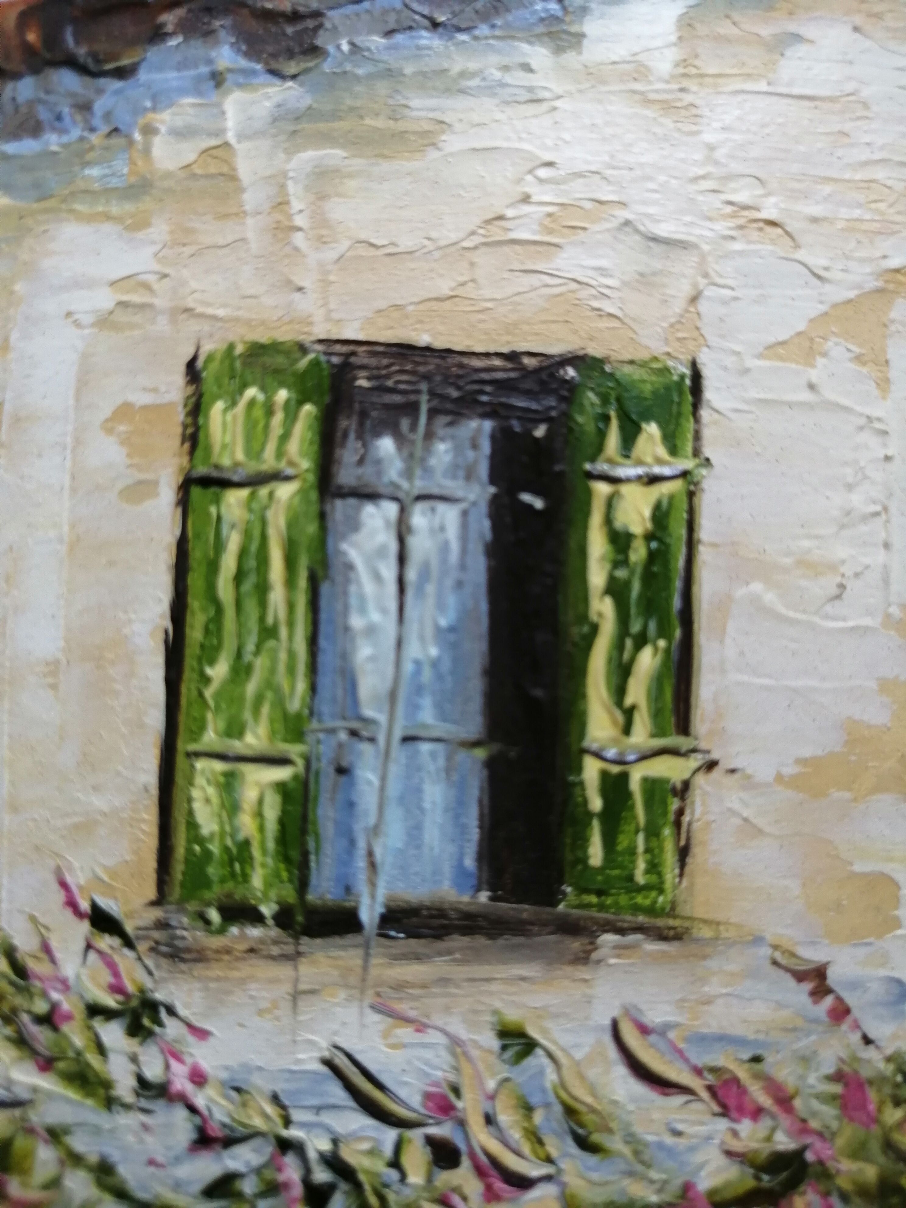 Huile sur toile mas provençal signé Danucho peintre varois