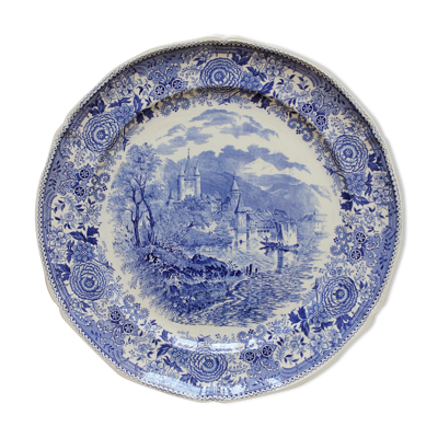 Plat rond en faïence ''Burgenland'' Villeroy et Boch vintage