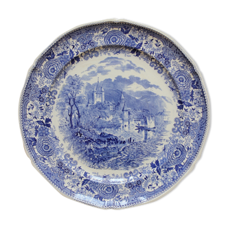 Plat rond en faïence "Burgenland" Villeroy et Boch vintage