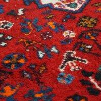 Good quality old oriental rug 100x73cm in red color