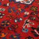 Good quality old oriental rug 100x73cm in red color