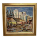 Original Swedish Oil On Canvas – “Cityscape” – Dated 1965 – Vintage & Framed – 68 × 68 Cm (26.8" × 26.8")