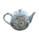 Théière décor végétal vert
