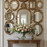 Gilded Mirror XX France Vintage Decoration Classic Gilded Wooden Frame